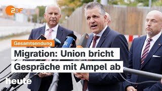 heute 1900 Uhr vom 100924 Kein Asylkompromiss in Berlin Grenzkontrollen Kritik am Haushalt 2025 [upl. by Eibloc]