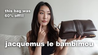 reviewing jacquemus le bambimou  bag review what fits inside the bag etc [upl. by Grimona]