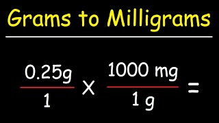 How To Convert From Grams to Milligrams  g to mg [upl. by Rj295]