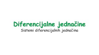 Sistemi diferencijalnih jednačina  primjer detaljno  Enginist Show Ep 68 [upl. by Silsbye]