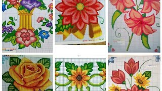 graficos punto de Cruz hermosos 37  beautiful cross stitch graphics [upl. by Enelyk]