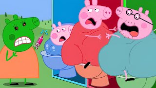 Zombie Apocalypse George Pig Turn Into Giant Zombies 🧟‍♀️  Peppa Pig Funny Animation [upl. by Ayrolg]