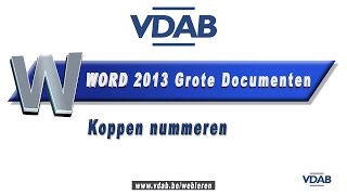 Word2013GroteDocumenten22KoppenNummeren [upl. by Hanas]