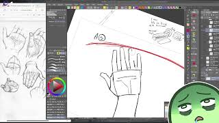 Japanese Pro Animator Practice hand waving animation part 5 [upl. by Mireielle]