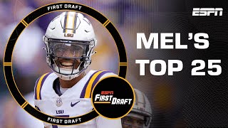 Mel Kiper Jrs Big Board Top25 Draft Prospects  First Draft [upl. by Aniteb]