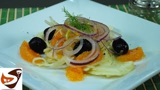 Insalata di finocchi e arance alla siciliana con olive  antipasti fennel and orange salad [upl. by Einaffit]