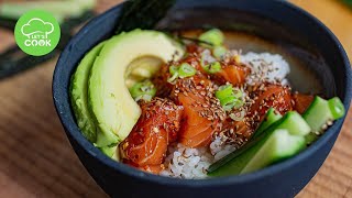 Poke Bowl Rezept mit Lachs ☀️ So schmeckt Hawaii [upl. by Girardo425]