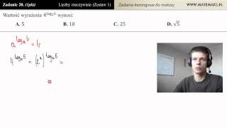 Zadanie 20  logarytmy zadania maturalne  działania na liczbach [upl. by Marianne]