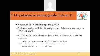 hydrogen peroxide assay by permanganometry  experiment 2 [upl. by Rosenberg]