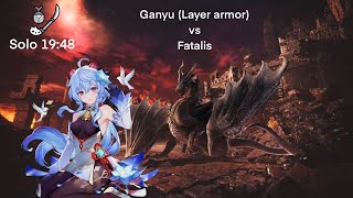 Ganyu vs fatalis MHW Insect Glaive solo Layer armor [upl. by Anikehs313]