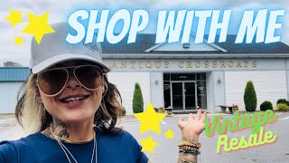 “Out Of Office” SHOP WITH ME  VINTAGE RESALE  ANTIQUE MALL FINDS  THRIFTING  FLEA MARKET [upl. by Filip]