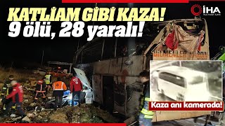 Mersinde Trafik Kazası Yolcu Otobüsü Devrildi 9 Ölü 28 Yaralı  Kaza Anı Böyle Kamerada [upl. by Giaimo]