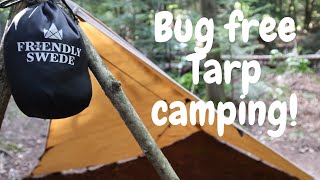 Bug free tarp camping with the quotFriendly Swedequot bug net [upl. by Mable16]