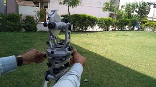 Part1 Theodolite Surveying In Hindi Parts of Theodolite Varnier scale [upl. by Vitalis]