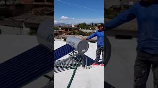 Instalación de hidroneumatico con calentador solar y tinaco d [upl. by Alakcim]