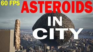 ASTEROIDS size Comparison 1  how big are asteroids  Asteroids in City movie [upl. by Akeirahs]