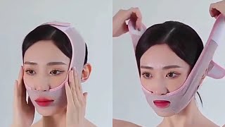 Beauty Face Sculpting Sleep Mask Review 2023  Chin Up Mask Face Lifting Belt [upl. by Beebe]