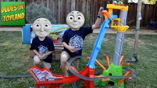 Thomas and Friends Trackmaster Sky High Bridge Jump toy train videos for kids [upl. by Grekin]