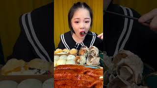 🔥🥓 ASMR MUKBANG Spicy Pork Belly amp Crunchy Bites 매운 삼겹살과 바삭한 소리의 완벽한 조화 🎧😋 ASMR mukbang short [upl. by Rola]