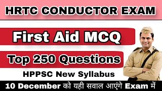 First Aid MCQs  HRTC Conductor Exam  HPPSC  10 December  hpexamaffairs [upl. by Sheepshanks106]