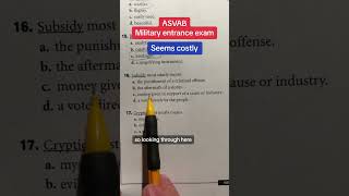 ASVAB AFQT Word Knowledge Vocab 16 army asvab [upl. by Emanuel224]