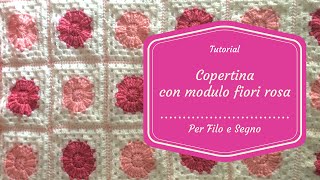 Tutorial  Copertina mattonella con fiore rosa [upl. by Rhys]