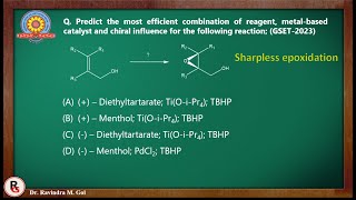 Sharpless epoxidation Asymmetric synthesis  Organic Chemistry CSIRNET GSET [upl. by Nalorac]