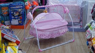 Sanpaulo Baby cradle เปลไกวเด็กไฟฟ้า เปลไฟฟ้า เปลไกวใช้ถ่าน ราคา 1900 บาท Sanpaulo Bassinet [upl. by Kirsti]