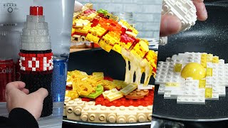 Lego In Real Life 5 Episodes  Chocolate Cake  Stop Motion Cooking ＆ ASMR [upl. by Nanyt]