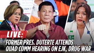 LIVE House resumes quad comm hearing on EJK Duterte drug war  November 13 [upl. by Titania]