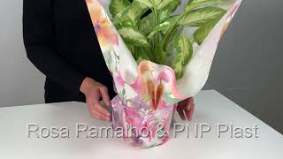 💐🌷🌺Spring 2024\\How to Wrap a Plant pot gift wrapping wrapflowers [upl. by Crocker]