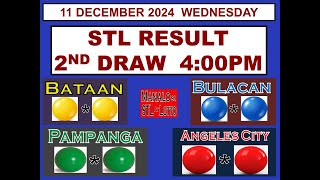 STL 2ND Draw 4PM Result STL Bataan Bulacan Pampanga Angeles 11 December 2024 WEDNESDAY [upl. by Natanhoj881]