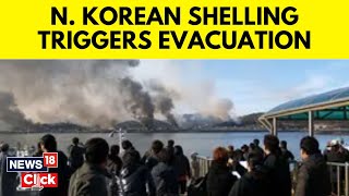 North Korea Shelling Triggers Evacuation Order On South Korean Island  N18V  News18 [upl. by Pelligrini]