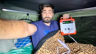 Roof Top Tent Camping With An Electric Blanket Vatid 600w Review [upl. by Sennahoj]