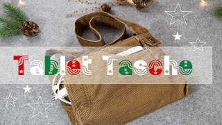 Upcycling Tablet Tasche aus eurer Jeans nähen Geschenkidee Tutorial  FUN ✂ ✁ ✁ [upl. by Orfurd]