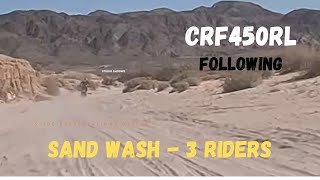 Crf450rl  Following 2crf450rl and a ktm Down Some Fun San Washes dualsportlife [upl. by Flieger]