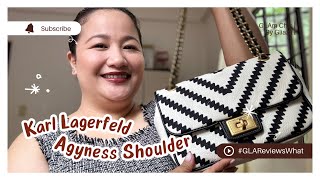 BagReview “NEW DESIGN” Karl Lagerfeld Agyness Shoulder Bag [upl. by Faruq]