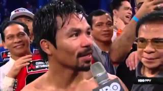 Manny Pacquiao Postfight Interview Hes going to fight me [upl. by Giff]