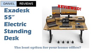 Amazons Exadesk 55quot Electric Standing Desk Assembly and Review [upl. by Imar]