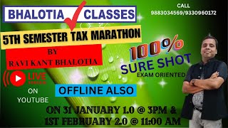 SEMESTER 5  TAX MARATHON 10 [upl. by Sassan]