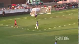 Minnesota Uniteds Goalkeeper throws the ball into his own net [upl. by Sherm609]