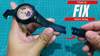 How to Fix a Watch Strap  Silicone Watch Band DIY Repair [upl. by Ingham45]