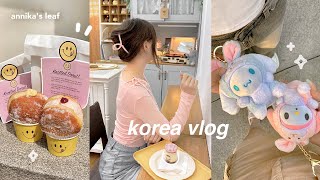 KOREA VLOG🕊️🍰 back in seoul cute cafes amp shops first hair perm convenience store snack haul etc [upl. by Creamer]