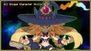 Disgaea 5 All Unique Character Skills [upl. by Grail769]