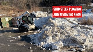 Skid Steer Plowing And Removing Snow [upl. by Nagud]