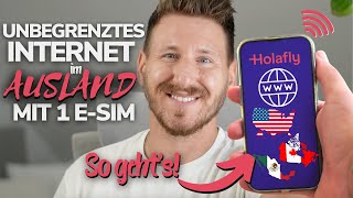 Mobiles Internet mit eSim Karte für USA Kanada und Mexiko  Holafly Nordamerika eSim [upl. by Eelidnarb]