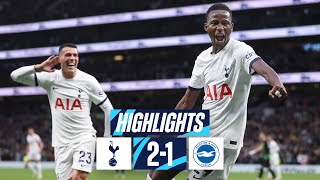 TOTTENHAM HOTSPUR 21 BRIGHTON  PREMIER LEAGUE HIGHLIGHTS  906 MINUTE WINNER [upl. by Perdita]