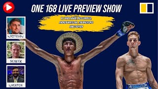 ONE 168 Preview show LIVE w Nabil Anane Nico Carrillo Andrew Whitelaw James Goyder amp Tim Wheaton [upl. by Orr]