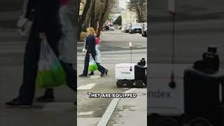 Yandex delivery robots on the streets of Moscow  shorts [upl. by Biddie]