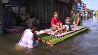 Flood in Bangkok  Наводнение в Бангкоке  น้ำท่วมในกรุงเทพฯ  バンコク 洪水 [upl. by Carolynne]